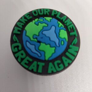Make Our Planet Great Again Shoe Charm World Map